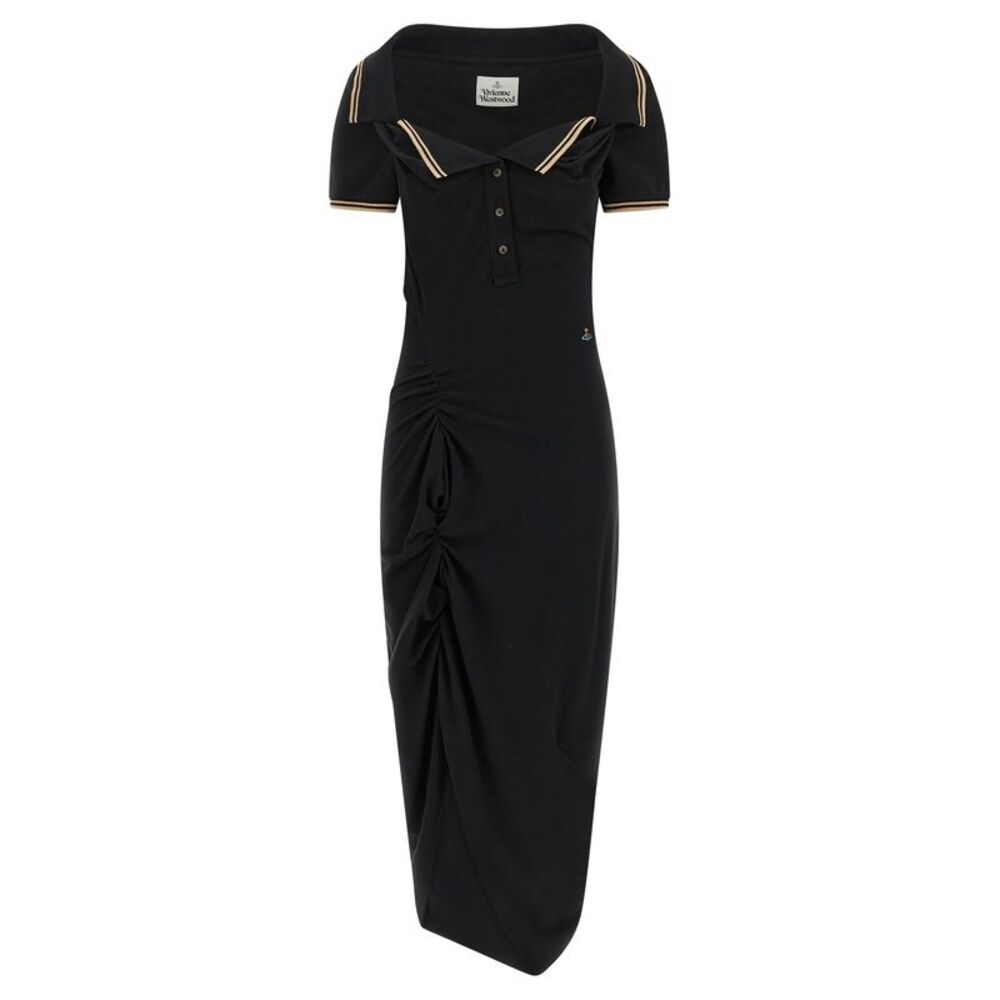 Vivienne Westwood Black Cotton Midi Women's Dress